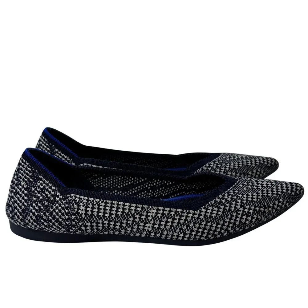Rothy’s The Point Navy‎ Houndstooth Womens 6.5